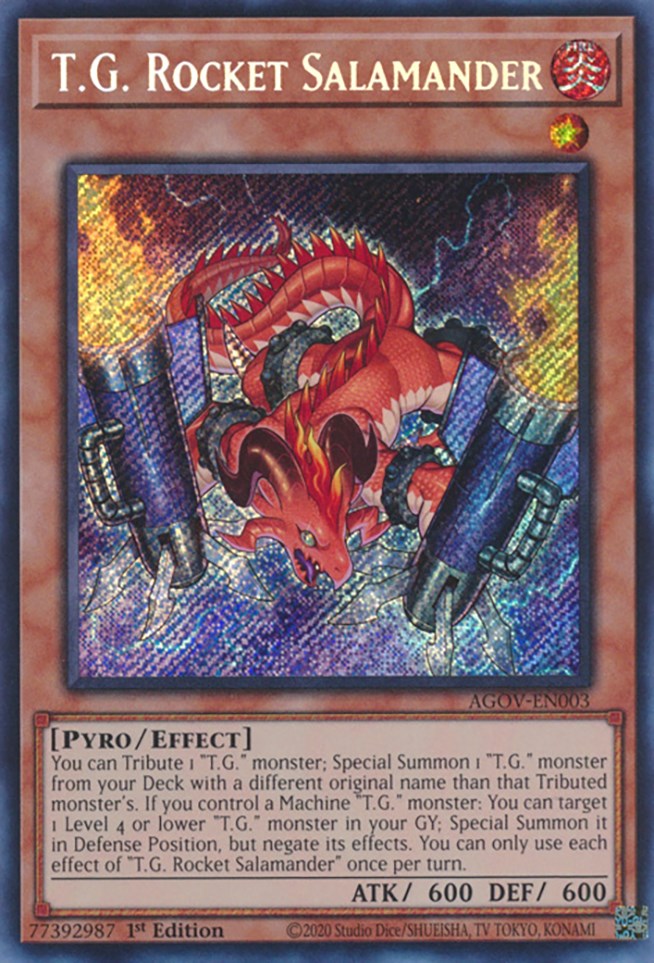 T.G. Rocket Salamander [AGOV-EN003] Secret Rare | Gear Gaming Fayetteville