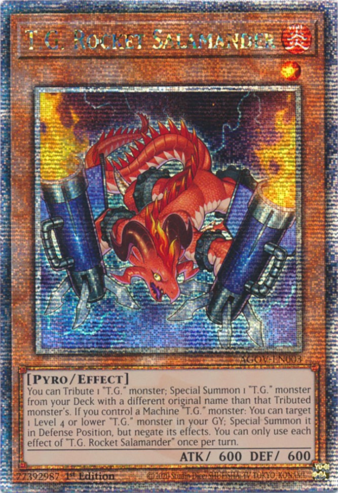 T.G. Rocket Salamander (Quarter Century Secret Rare) [AGOV-EN003] Quarter Century Secret Rare | Gear Gaming Fayetteville