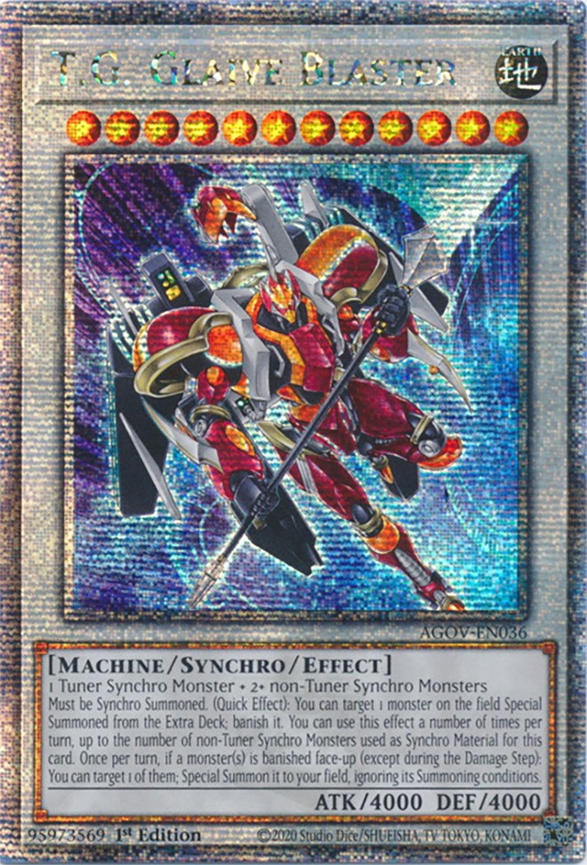 T.G. Glaive Blaster (Quarter Century Secret Rare) [AGOV-EN036] Quarter Century Secret Rare | Gear Gaming Fayetteville