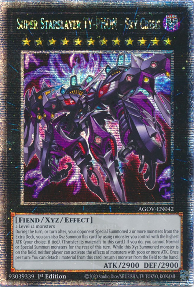 Super Starslayer TY-PHON - Sky Crisis (Quarter Century Secret Rare) [AGOV-EN042] Quarter Century Secret Rare | Gear Gaming Fayetteville