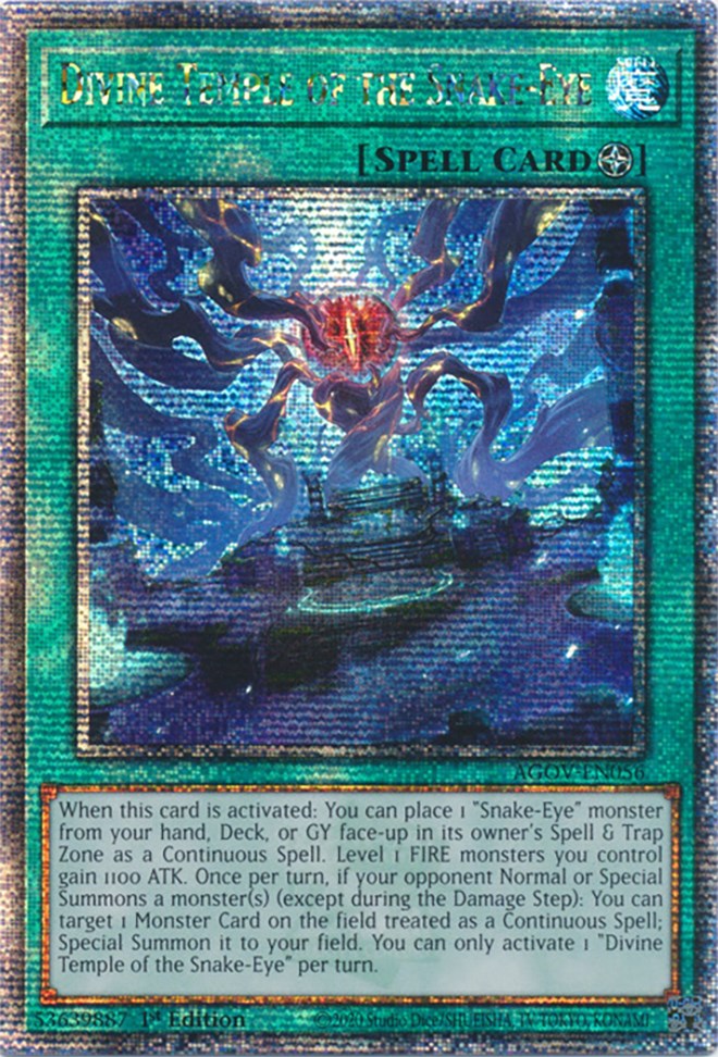 Divine Temple of the Snake-Eye (Quarter Century Secret Rare) [AGOV-EN056] Quarter Century Secret Rare | Gear Gaming Fayetteville