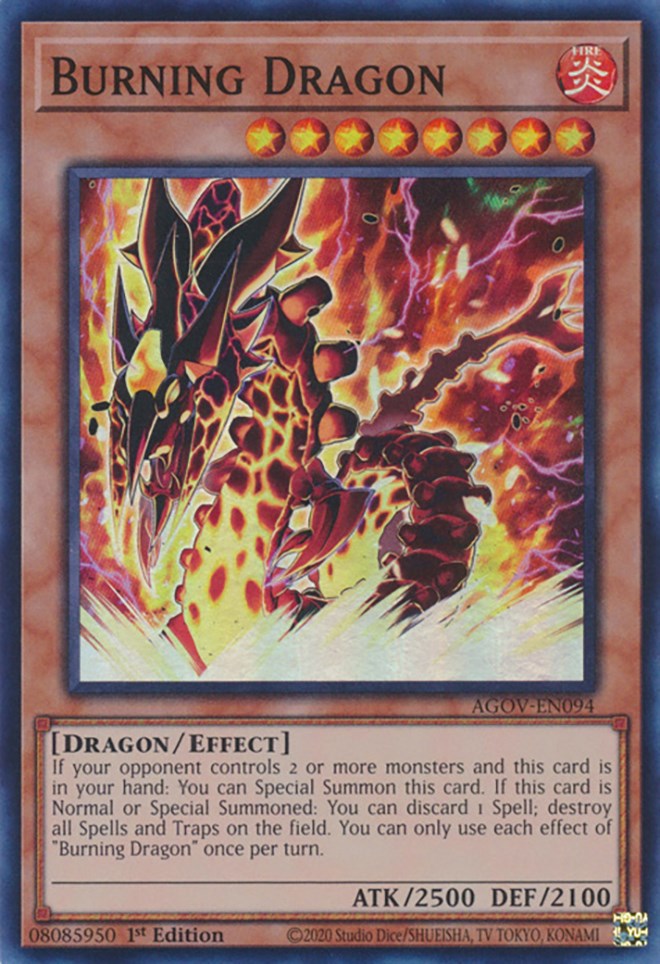 Burning Dragon [AGOV-EN094] Super Rare | Gear Gaming Fayetteville