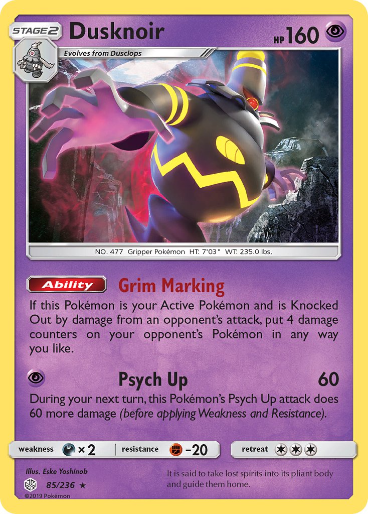 Dusknoir (85/236) (Prerelease Kit Exclusive) [Sun & Moon: Cosmic Eclipse] | Gear Gaming Fayetteville