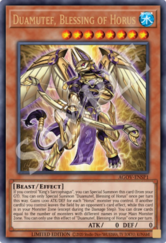 Duamutef, Blessing of Horus (AGOV-ENSP1) [AGOV-ENSP1] Ultra Rare | Gear Gaming Fayetteville