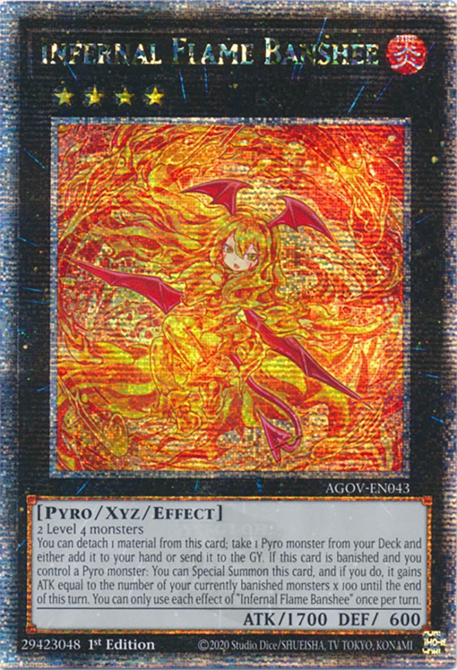 Infernal Flame Banshee (Quarter Century Secret Rare) [AGOV-EN043] Quarter Century Secret Rare | Gear Gaming Fayetteville
