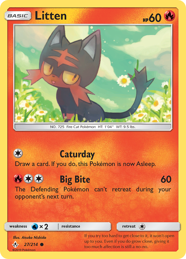 Litten (27/214) [Sun & Moon: Unbroken Bonds] | Gear Gaming Fayetteville