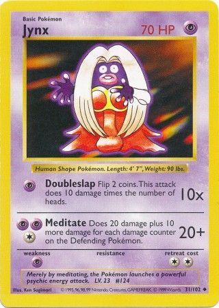 Jynx (31/102) [Base Set Shadowless Unlimited] | Gear Gaming Fayetteville