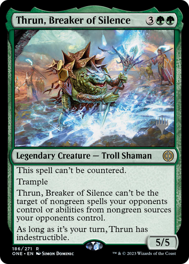 Thrun, Breaker of Silence (Promo Pack) [Phyrexia: All Will Be One Promos] | Gear Gaming Fayetteville