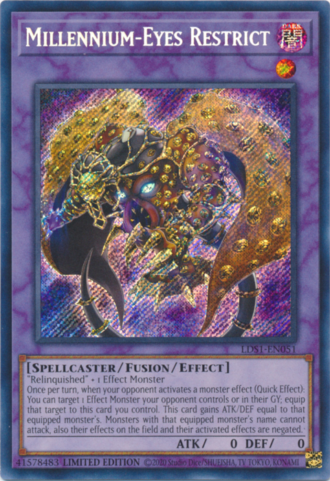 Millennium-Eyes Restrict [LDS1-EN051] Secret Rare | Gear Gaming Fayetteville