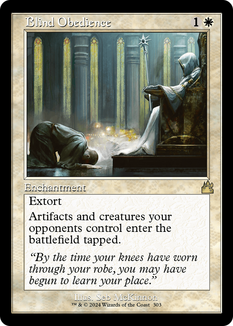 Blind Obedience (Retro Frame) [Ravnica Remastered] | Gear Gaming Fayetteville