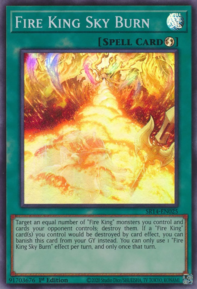 Fire King Sky Burn [SR14-EN025] Super Rare | Gear Gaming Fayetteville