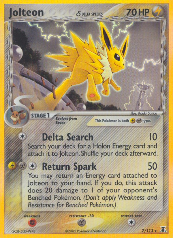 Jolteon (7/113) (Delta Species) [EX: Delta Species] | Gear Gaming Fayetteville