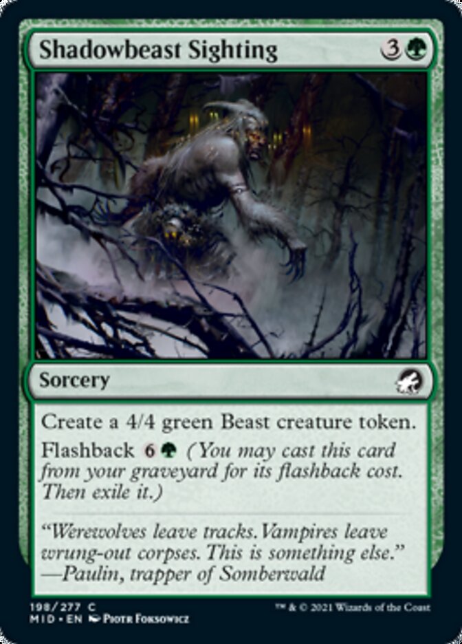 Shadowbeast Sighting [Innistrad: Midnight Hunt] | Gear Gaming Fayetteville