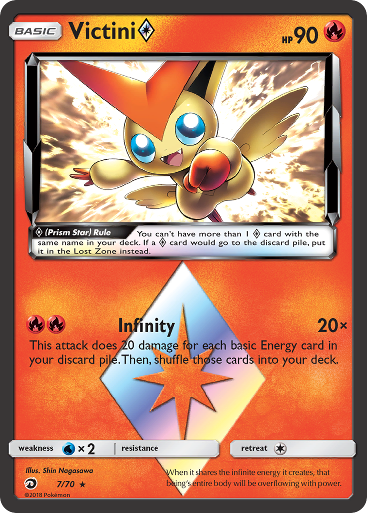 Victini (7/70) (Prism Star) [Sun & Moon: Dragon Majesty] | Gear Gaming Fayetteville