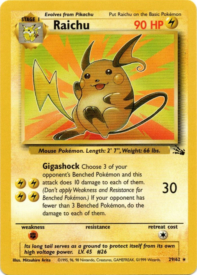 Raichu (29/62) [Fossil Unlimited] | Gear Gaming Fayetteville