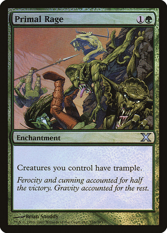 Primal Rage (Premium Foil) [Tenth Edition] | Gear Gaming Fayetteville