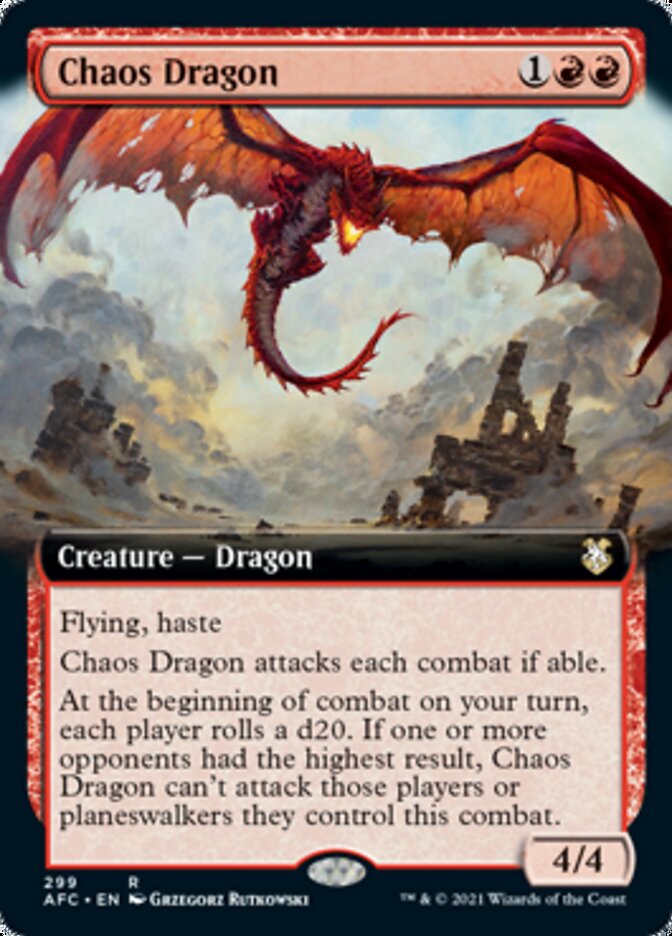 Chaos Dragon (Extended Art) [Dungeons & Dragons: Adventures in the Forgotten Realms Commander] | Gear Gaming Fayetteville