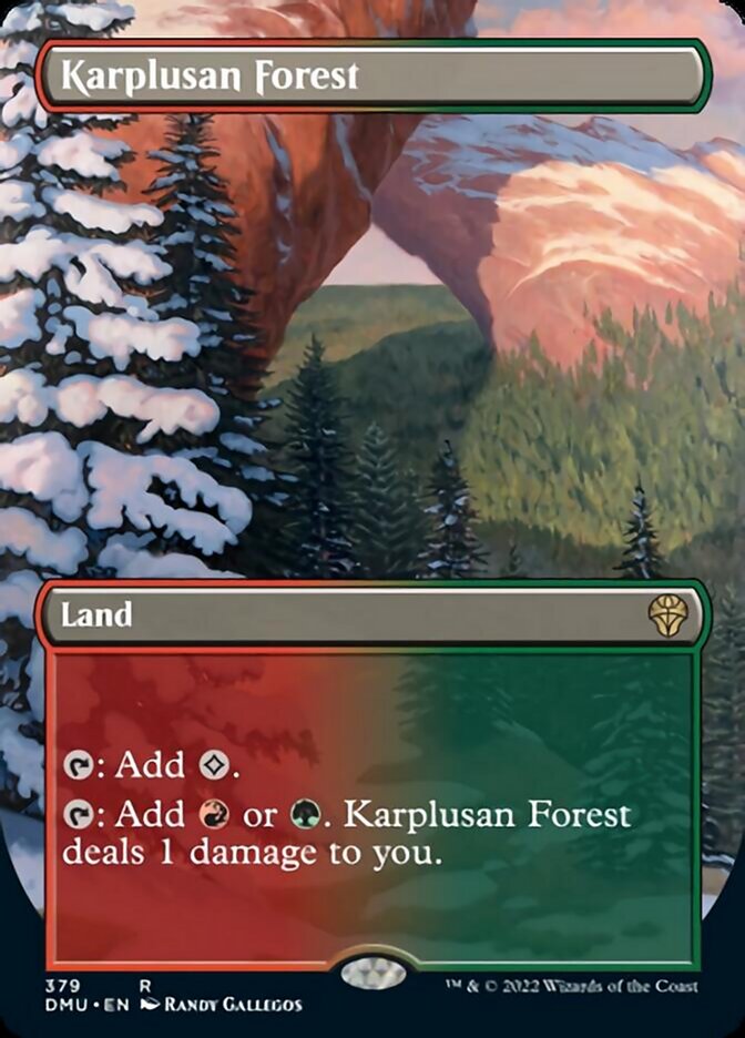 Karplusan Forest (Borderless Alternate Art) [Dominaria United] | Gear Gaming Fayetteville