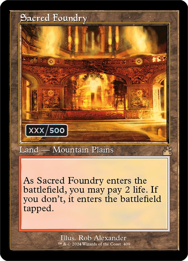 Sacred Foundry (Retro) (Serialized) [Ravnica Remastered] | Gear Gaming Fayetteville