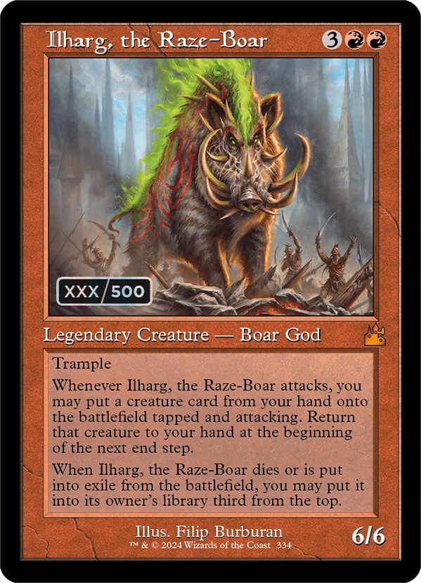 Ilharg, the Raze-Boar (Retro) (Serialized) [Ravnica Remastered] | Gear Gaming Fayetteville