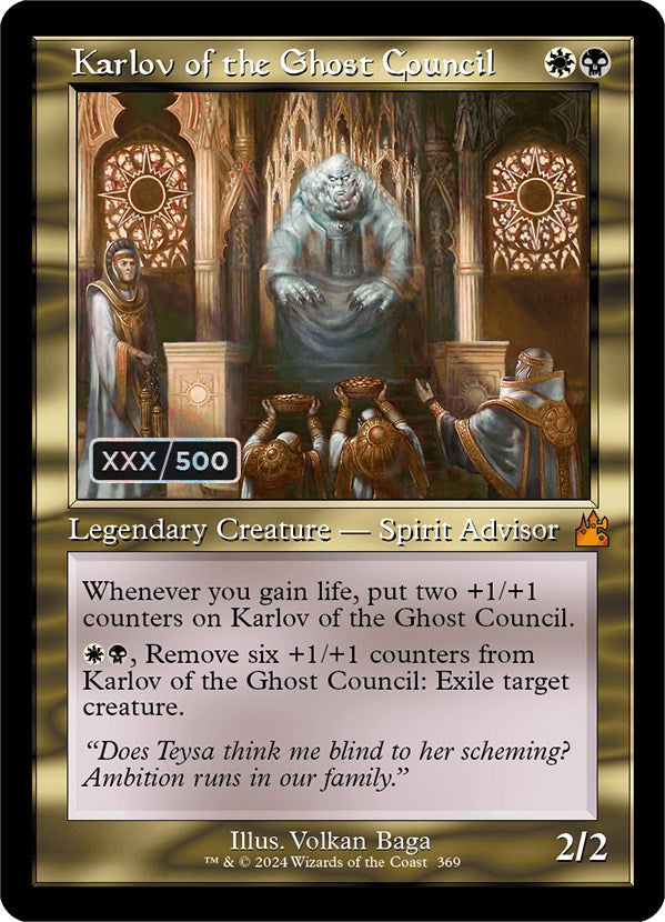 Karlov of the Ghost Council (Retro) (Serialized) [Ravnica Remastered] | Gear Gaming Fayetteville