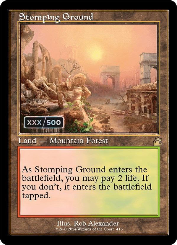 Stomping Ground (Retro) (Serialized) [Ravnica Remastered] | Gear Gaming Fayetteville