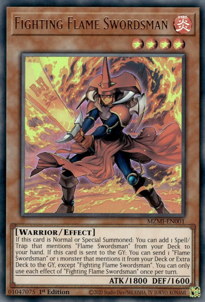 Fighting Flame Swordsman [MZMI-EN001] Ultra Rare | Gear Gaming Fayetteville
