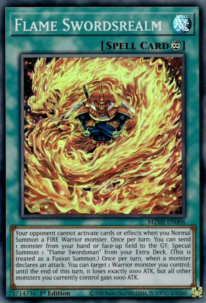 Flame Swordsrealm [MZMI-EN006] Super Rare | Gear Gaming Fayetteville