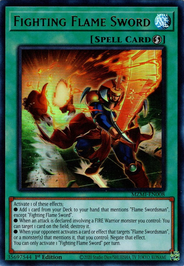 Fighting Flame Sword [MZMI-EN008] Ultra Rare | Gear Gaming Fayetteville