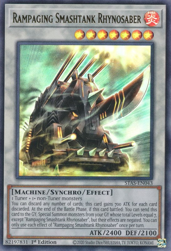 Rampaging Smashtank Rhynosaber [STAS-EN043] Ultra Rare | Gear Gaming Fayetteville