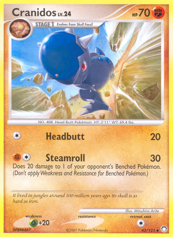 Cranidos (43/123) [Diamond & Pearl: Mysterious Treasures] | Gear Gaming Fayetteville