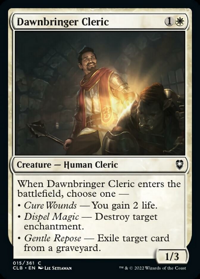 Dawnbringer Cleric [Commander Legends: Battle for Baldur's Gate] | Gear Gaming Fayetteville