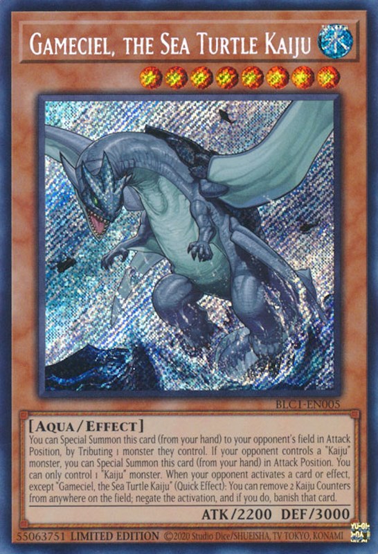 Gameciel, the Sea Turtle Kaiju [BLC1-EN005] Secret Rare | Gear Gaming Fayetteville