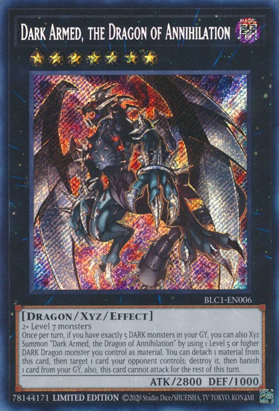 Dark Armed, the Dragon of Annihilation [BLC1-EN006] Secret Rare | Gear Gaming Fayetteville