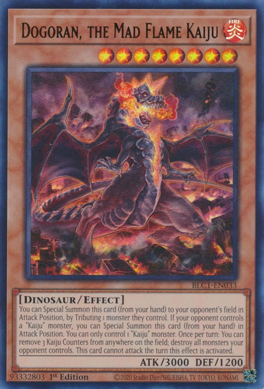 Dogoran, the Mad Flame Kaiju [BLC1-EN033] Ultra Rare | Gear Gaming Fayetteville