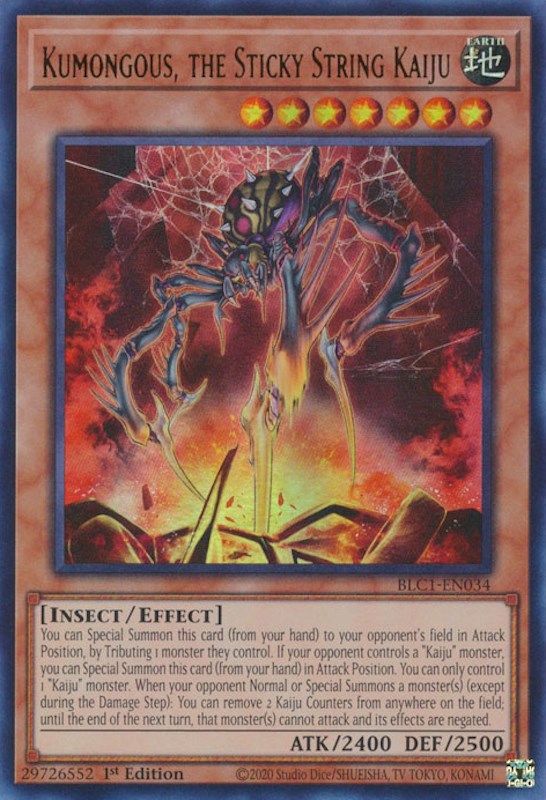 Kumongous, the Sticky String Kaiju [BLC1-EN034] Ultra Rare | Gear Gaming Fayetteville