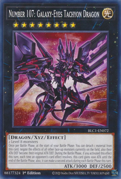 Number 107: Galaxy-Eyes Tachyon Dragon [BLC1-EN072] Common | Gear Gaming Fayetteville