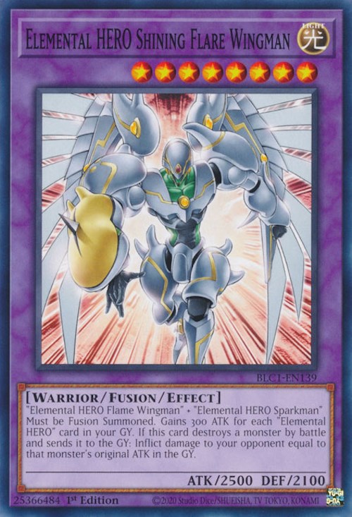 Elemental HERO Shining Flare Wingman [BLC1-EN139] Common | Gear Gaming Fayetteville