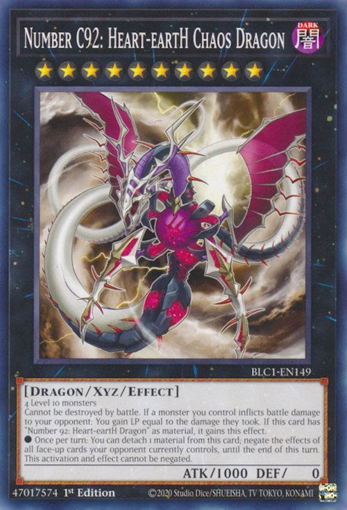 Number C92: Heart-eartH Chaos Dragon [BLC1-EN149] Common | Gear Gaming Fayetteville