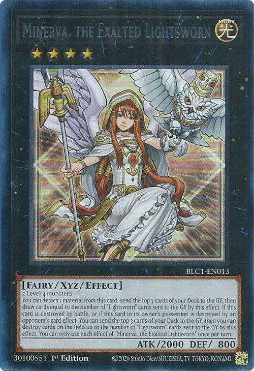 Minerva, the Exalted Lightsworn (Silver) [BLC1-EN013] Ultra Rare | Gear Gaming Fayetteville