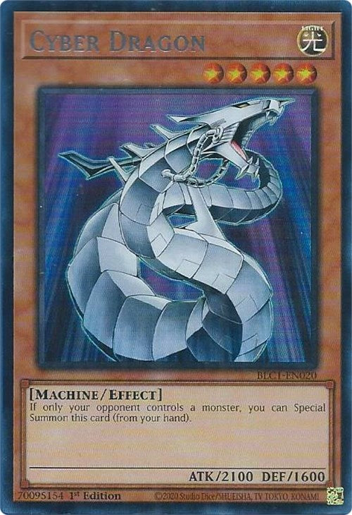 Cyber Dragon (Silver) [BLC1-EN020] Ultra Rare | Gear Gaming Fayetteville