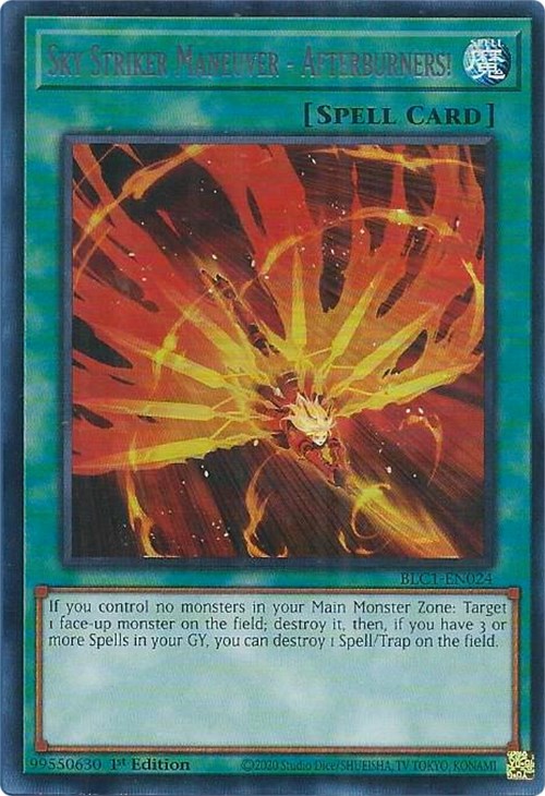 Sky Striker Maneuver - Afterburners! (Silver) [BLC1-EN024] Ultra Rare | Gear Gaming Fayetteville