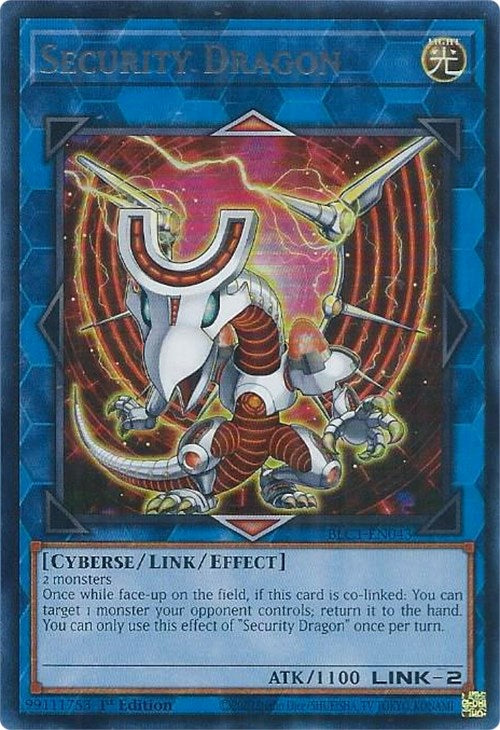 Security Dragon (Silver) [BLC1-EN043] Ultra Rare | Gear Gaming Fayetteville