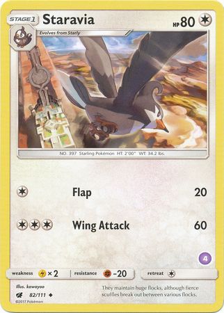 Staravia (82/111) (Deck Exclusive #4) [Sun & Moon: Trainer Kit - Alolan Sandslash] | Gear Gaming Fayetteville