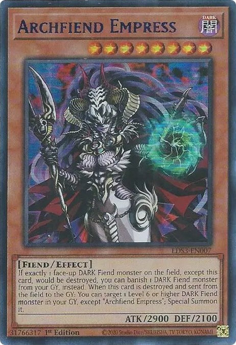 Archfiend Empress (Blue) [LDS3-EN007] Ultra Rare | Gear Gaming Fayetteville