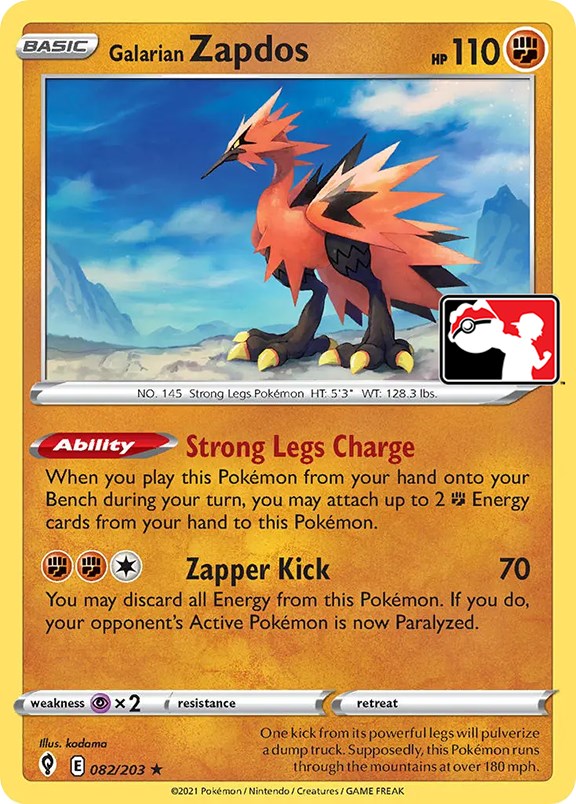 Galarian Zapdos (082/203) [Prize Pack Series One] | Gear Gaming Fayetteville