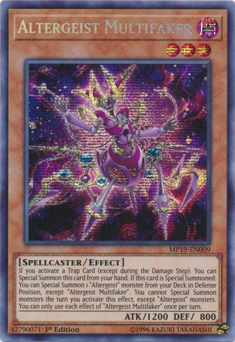 Altergeist Multifaker [MP19-EN009] Prismatic Secret Rare | Gear Gaming Fayetteville