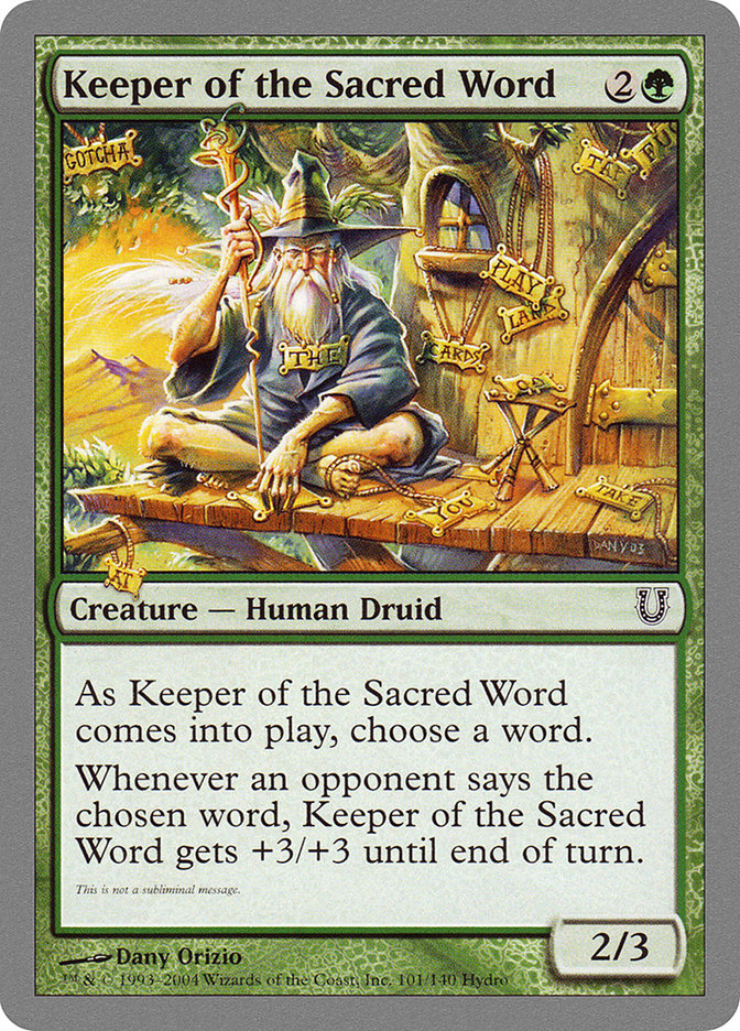 Keeper of the Sacred Word [Unhinged] | Gear Gaming Fayetteville