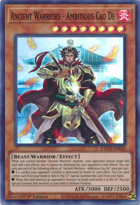 Ancient Warriors - Ambitious Cao De [ETCO-EN020] Super Rare | Gear Gaming Fayetteville