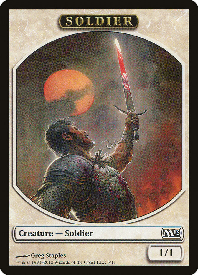 Soldier Token [Magic 2013 Tokens] | Gear Gaming Fayetteville